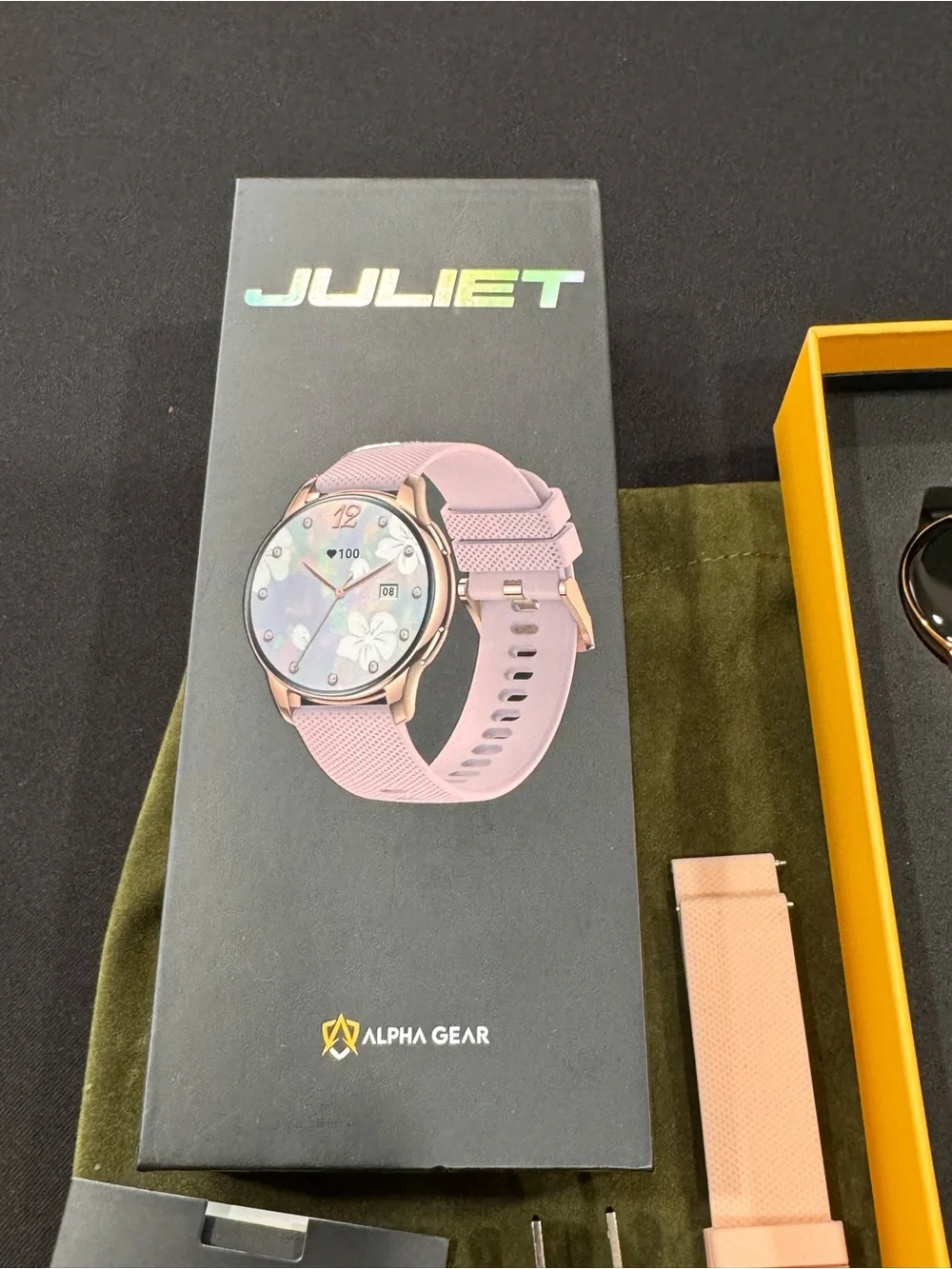 Alphagear JULIET Smartwatch Rose Gold iPhone Android Bundle